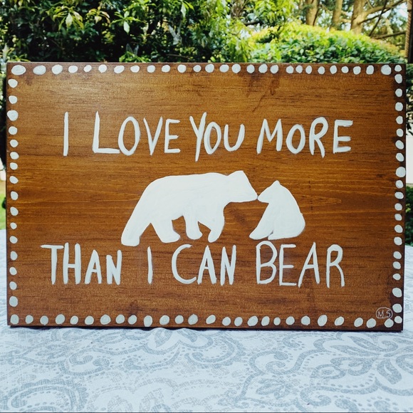 Other - ❣️”I Love You Bear” Wood Sign